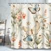 Elegant Butterfly Shower Curtain Set - All-Season Bathroom Decor, Ideal For Housewarming & Wedding Gifts, New Home Essential