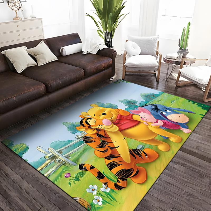 Best Seller!Winnie The Pooh Themed Carpet Kids Room LivingRoom Sofa King Size Mat Multi-scene All Seasons Rug Free Shipping Gift