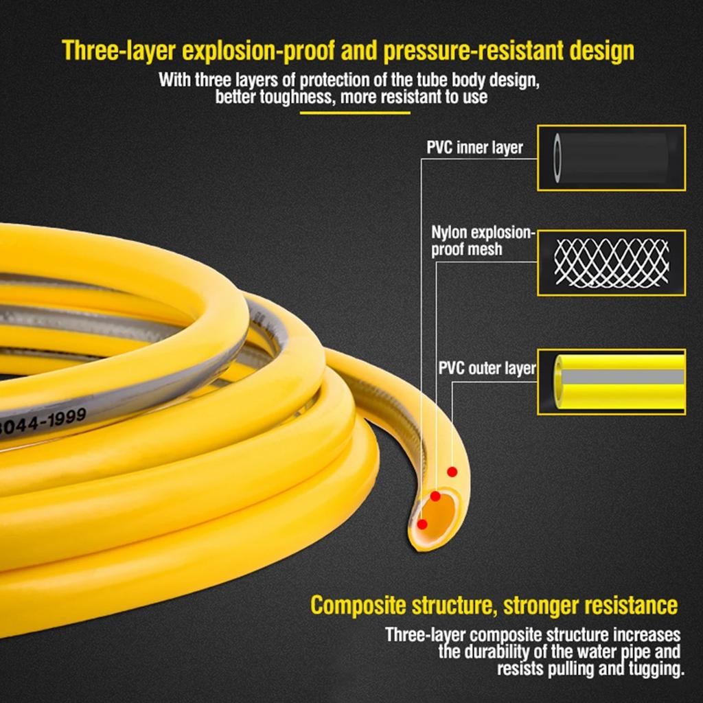 High Pressure Car Wash Spray Nozzle Vehicle Cleaning Watering Flushing Spray Gun with 5m Water Hose
