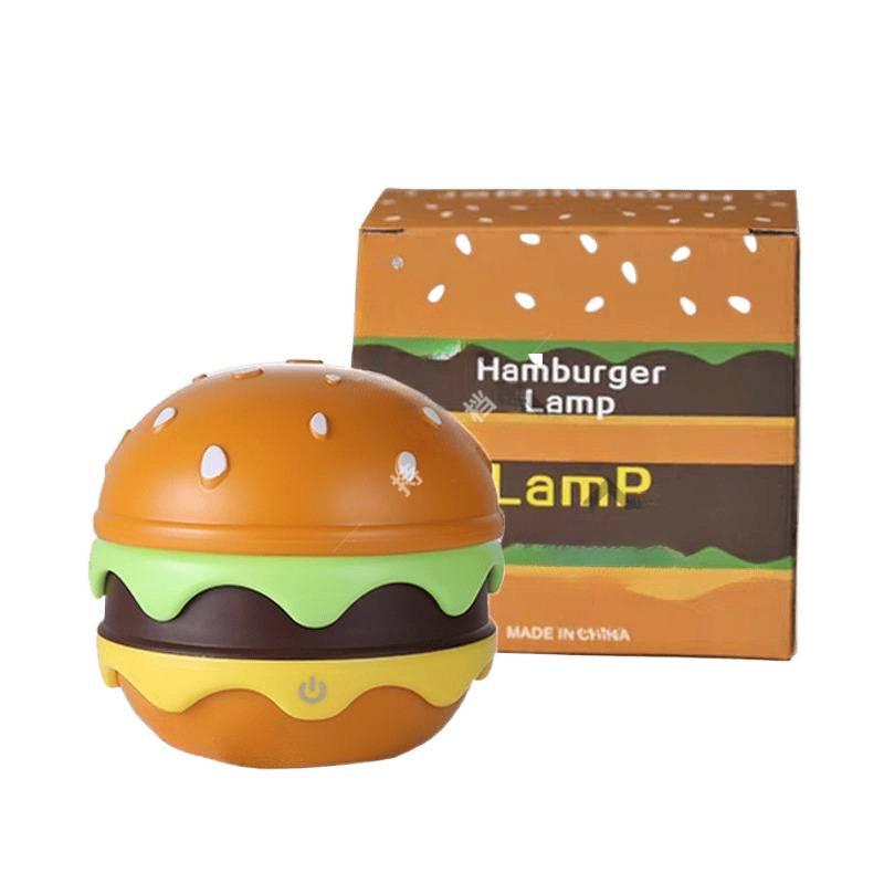Hamburger Night Light with Pencil Sharpener: Rechargeable Mini Desk Lamp for Children