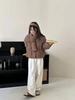 Scarf down jacket women's winter fashion sweet horn buckle warm small white duck down bread clothes tide