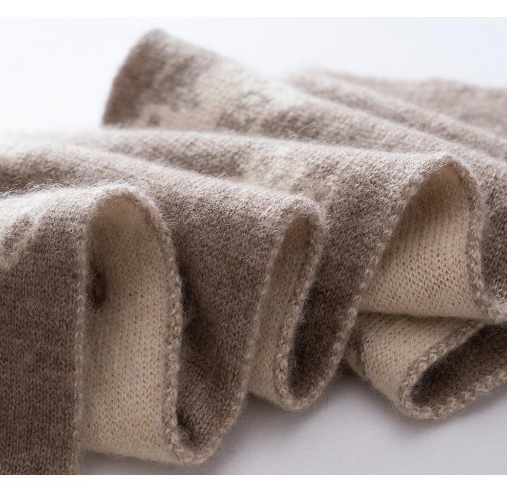 Cashmere 2025 Autumn/Winter Bear Ear Jacquard Scarf Set - Warm, Knit Cold Protection for Men, Women, Children, and Babies