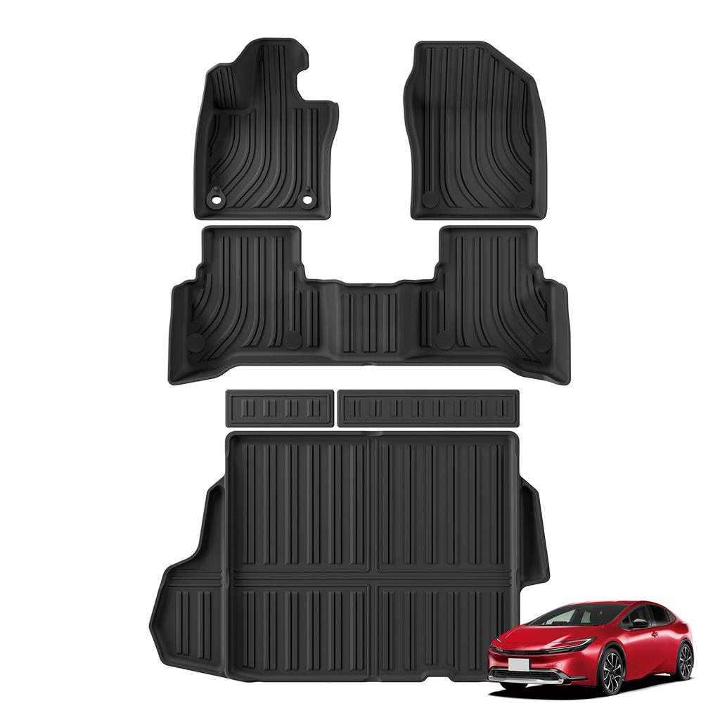 LUCKEASY for Toyota Prius 5th Gen XW60 60 Series 2023-2026 (not Fit Prime) Car Floor Mats Trunk Pad TPE 3D Foot Mat Accessories