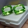 20.52 Ct Natural PERIDOT Green Cushion Shape   Loose Gemstones Pair