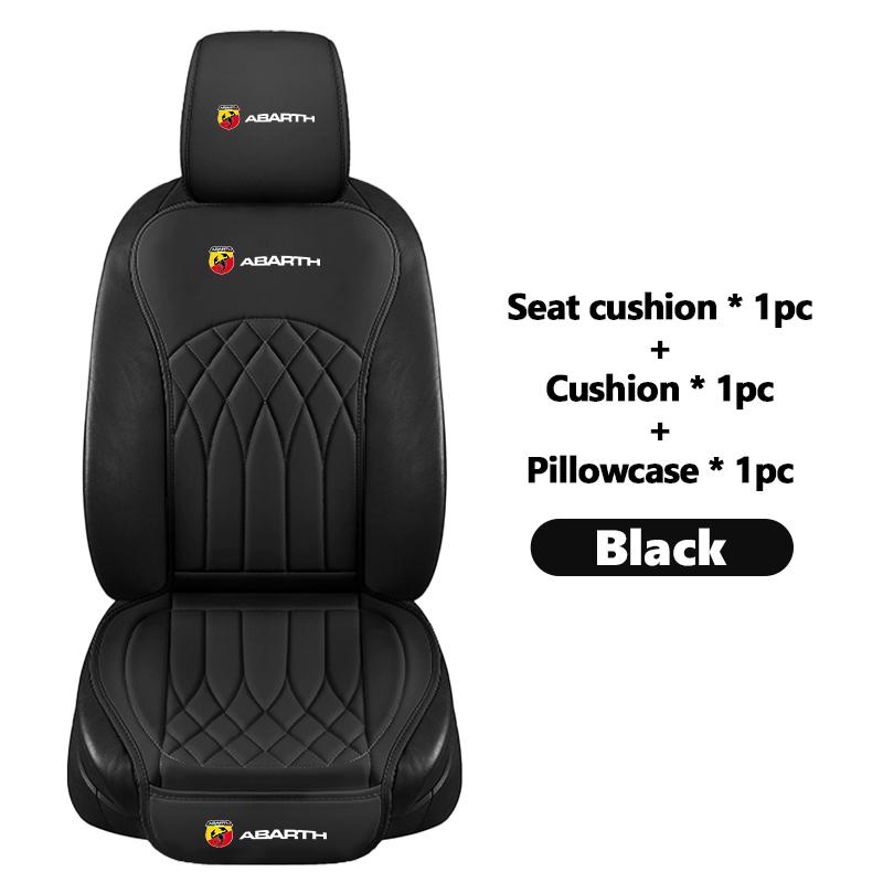 Car Styling Seat Cover Leather Cushion Backrest Protective Mat Interior Accessories For Abarth FIAT Doblo Tipo Panda Ducato FR