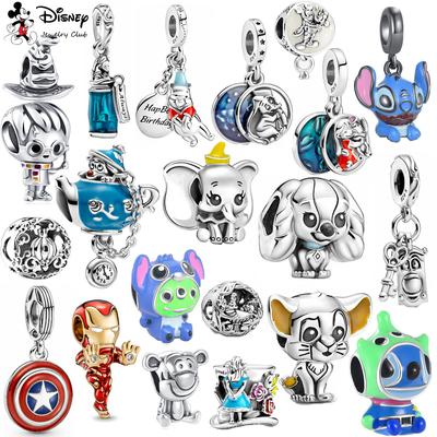 New Miniso Dumbo Stitch Alice Vinnie Mickey Charm Pendant Charms Dangle Fit Copper Original Bracelet Diy Bead Trinket