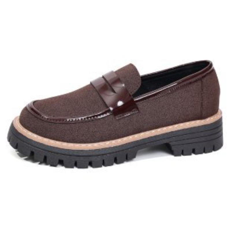 

New large-size women s shoes New thick-soled thin and versatile low-top single shoes women s color matching low-size women s shoes 36 темно-коричневого