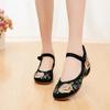 Mode Vintage Femme Chaussures en Tissu Élégant Style Ethnique Décontracté Broderie Streetwear Style Chinois Chaussures Femme Été