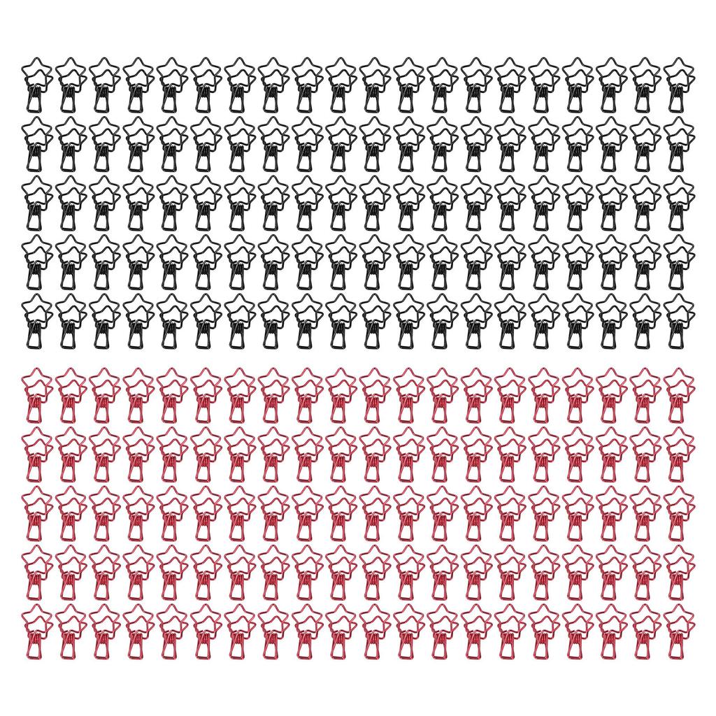 100Pcs Paper  Clips Cute Star Shape Metal Small  Paper Clips for Documents Certificates 