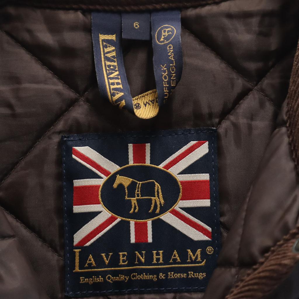 LAVENHAM Made in England Hooded Quilted jacket 6 Brown Women Used