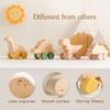 1PC Baby Holz Spielzeug Buche Holz Cartoon Dinosaurier Auto Montessori Pädagogisches Spielzeug Junge Mädchen Baby 0-12 Monate spielzeug Neugeborenen Geschenke