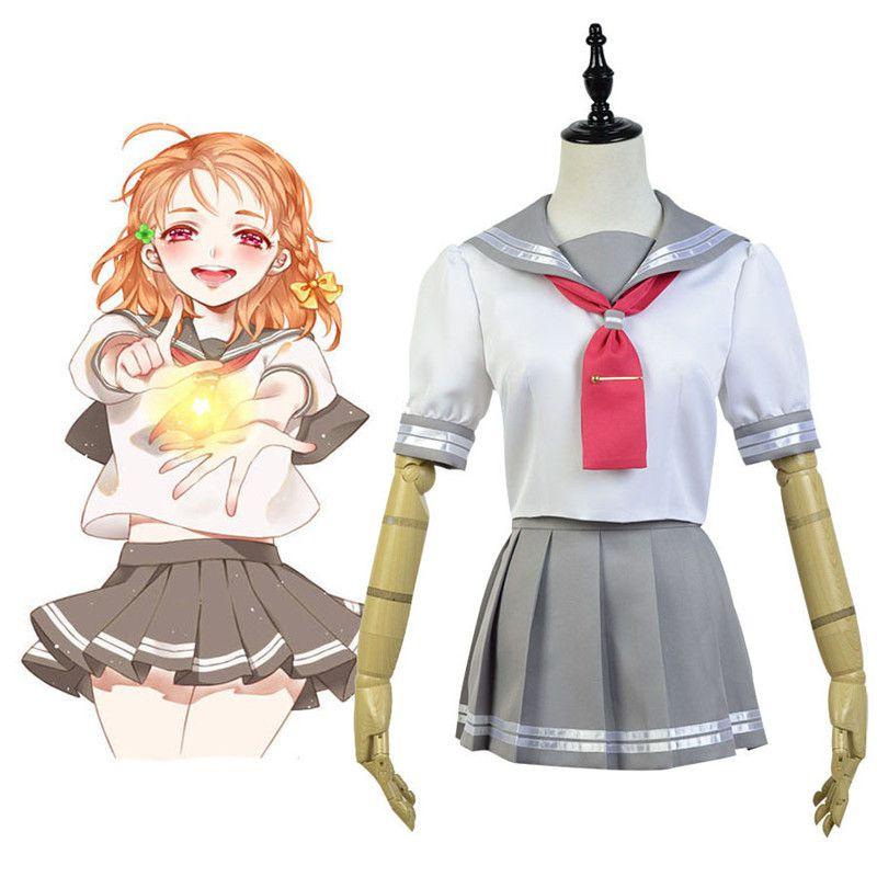 Love Live Sunshine Aqours Takami Chika Uniform Sailor Suit Cosplay Costume Skirt For Anime Fans