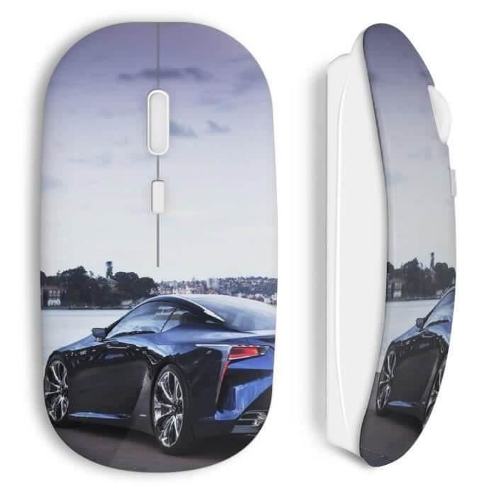 Souris Sans Fil - Luxe - Bleu - Clé USB WiFi - Compatible Mac et PC - Technologie Sans Fil