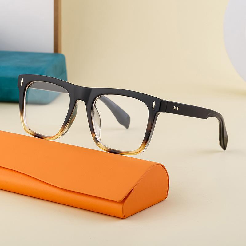 Retro Square Frame Glasses Frame Men'S Simple And Versatile Glasses Frame Women Can Be Equipped With Myopia Optical Frames