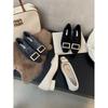 2025 Autumn New Metal Square Buckle Light Mouth Single Shoes Women's Thick Heel Square Head Commuting Mary Jane Shoes