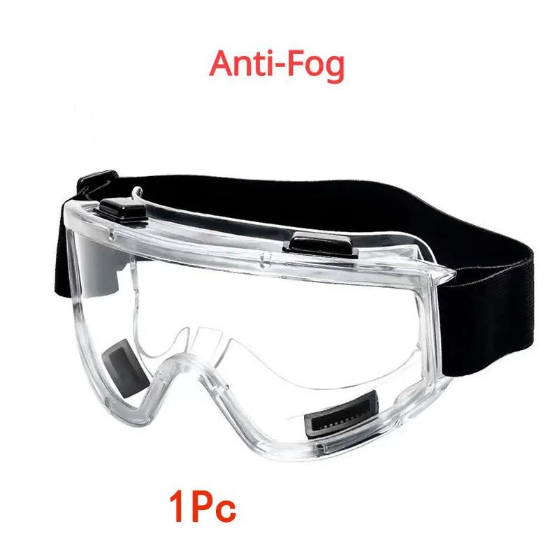 Clear Safety Antifog Protective Goggles Anti Splash Wind Proof Work Eyewear for Industrial Research Lab Cycling Riding