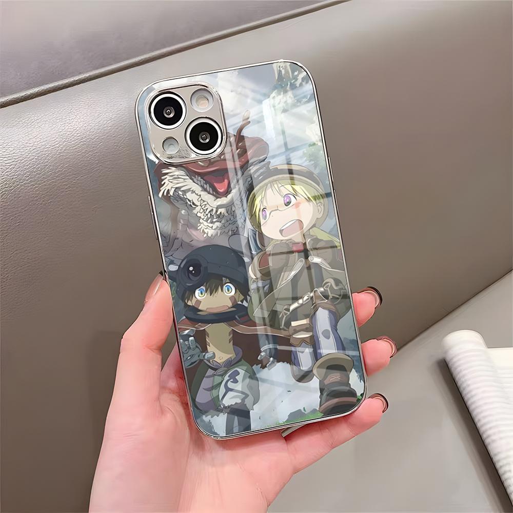 Made In Abyss Phone Case For IPhone 17 Pro Max 15 Pro 16 14 Plus 12 13 Mini 11 Pro Shockproof Electroplated Glass Cover