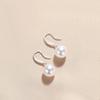 S925 Sterling Silver Large Pearl Dangle Earrings for Women - 2024 Niche Design Ear Hooks, High-End Temperament Jewelry.