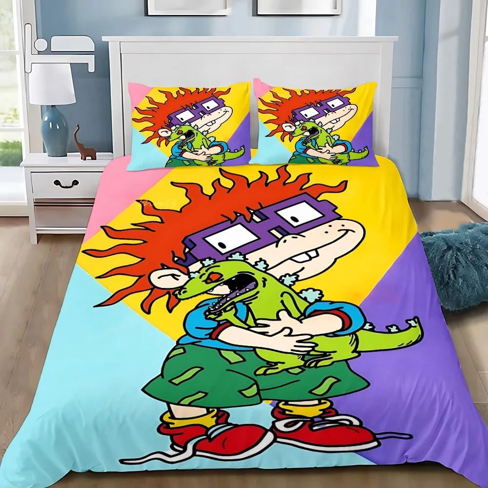 Cartoon R-Rugrats Duvet Cover Children Bedding Set Bedroom Decoration Adult Boy Girl Children Gift