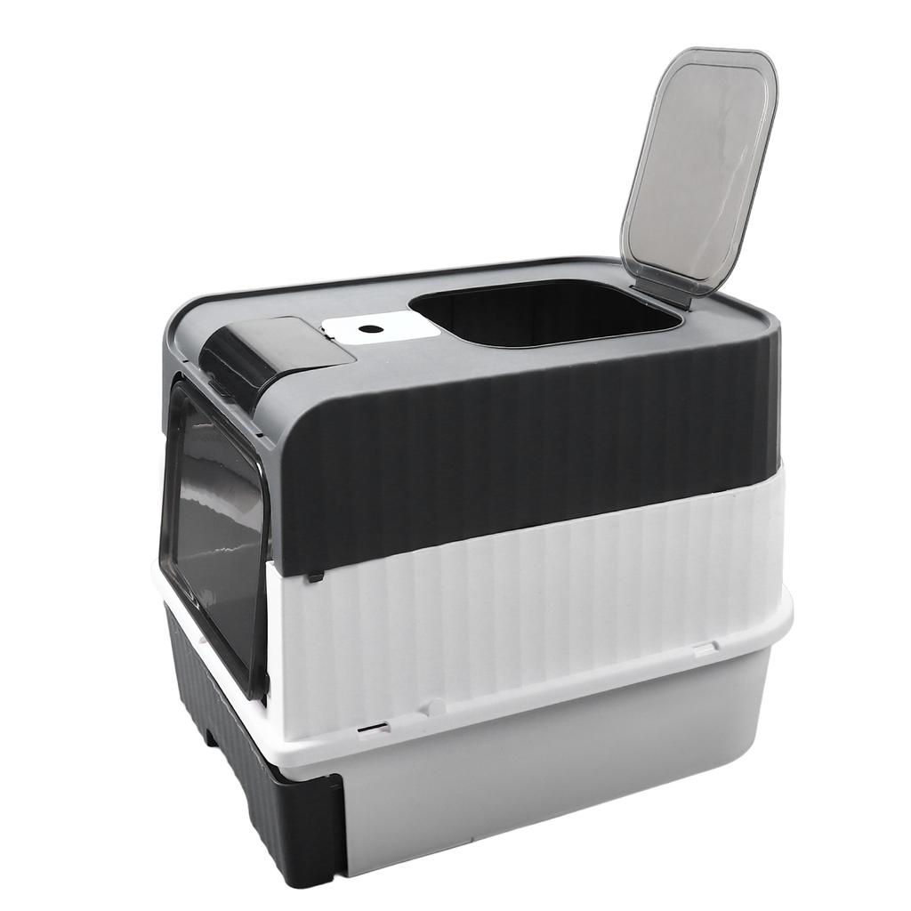 Enclosed Cat Litter Box Large Space Mess Proof Odor Removal Drawer Design Portable Kitty Litter Box for Indoor