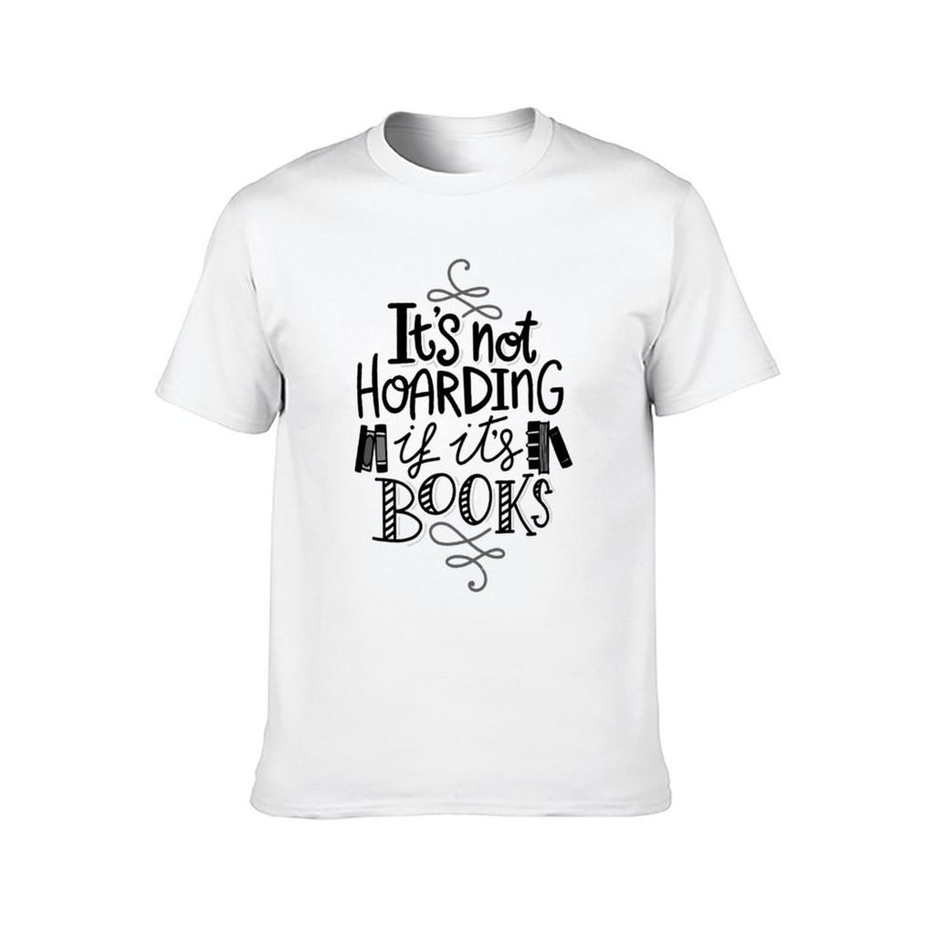 Hoarding Books Black and White TShirt mens graphic t shirts man t shirts graphic TShirt