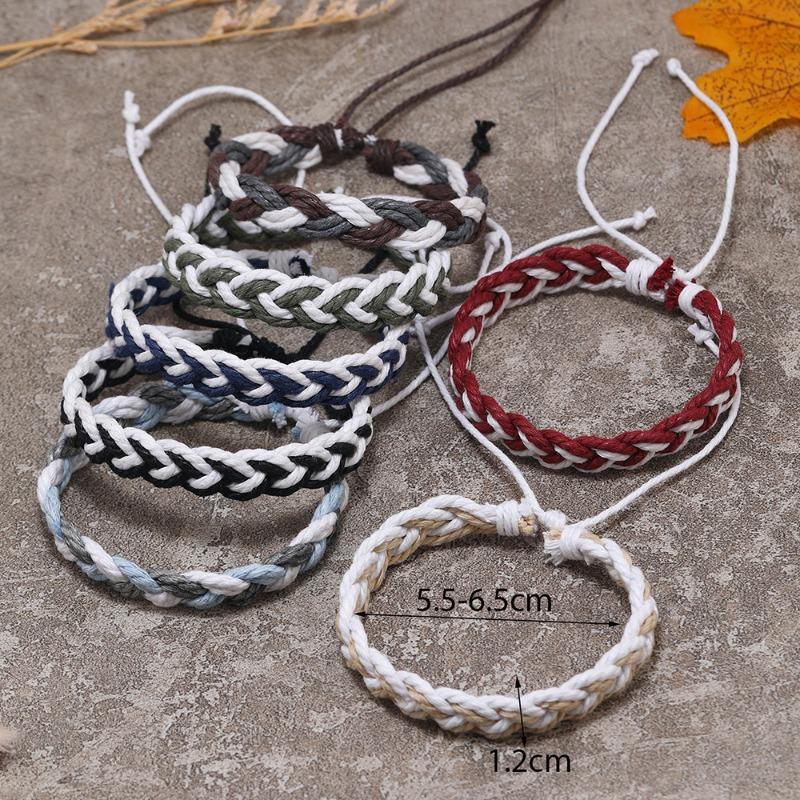 Simple literary style hand-woven hand rope colorful multi-cotton rope bracelet