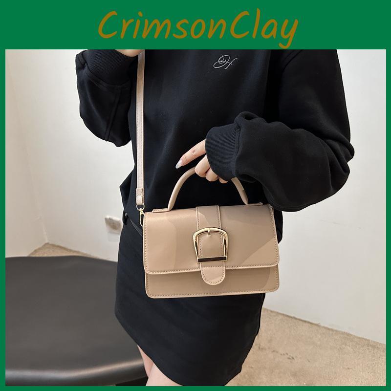 Trendy Pu Leather Small Square Bag Summer Fashionable Crossbody Handbag