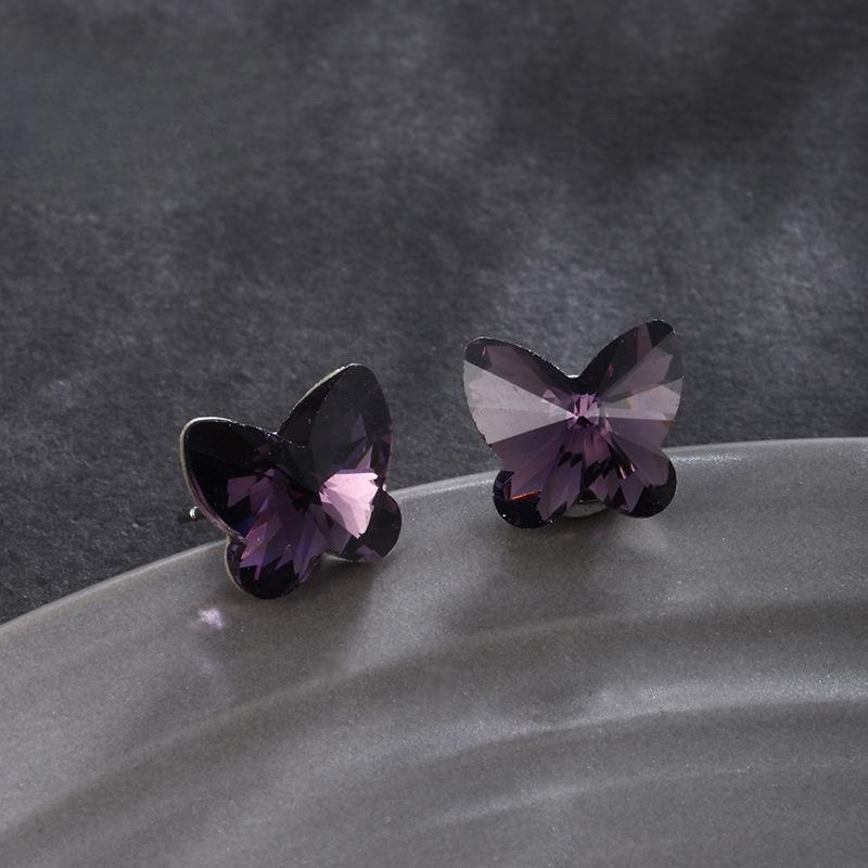 

Серьги-бабочки фиолетовые фиолетовый