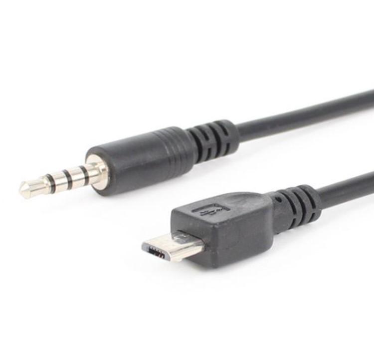 Micro USB til Jack 3,5 mm lydkabelkontakt hodetelefonplugg lydadapterkabel