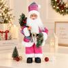 Pink Santa Claus Ornament - Christmas Figure for Home, Desk, or Window Display, Perfect for Festive Decor and New Year Gifting