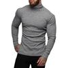 Muscleguys Mens Running T-shirts Autumn Thin Knitted Ribbed Roll Neck Jumper Sports Sweaters Strip Slim Fit Gym Fitness Pullover T Shirts