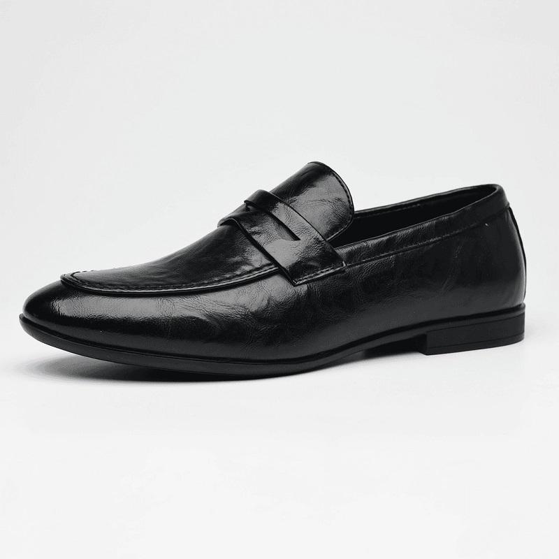 Versatile Leather Male Slip On Footwear Office Man Formal Shoes Wedding Party Men's Dress Shoes Breath Driving Loafers Moccasins