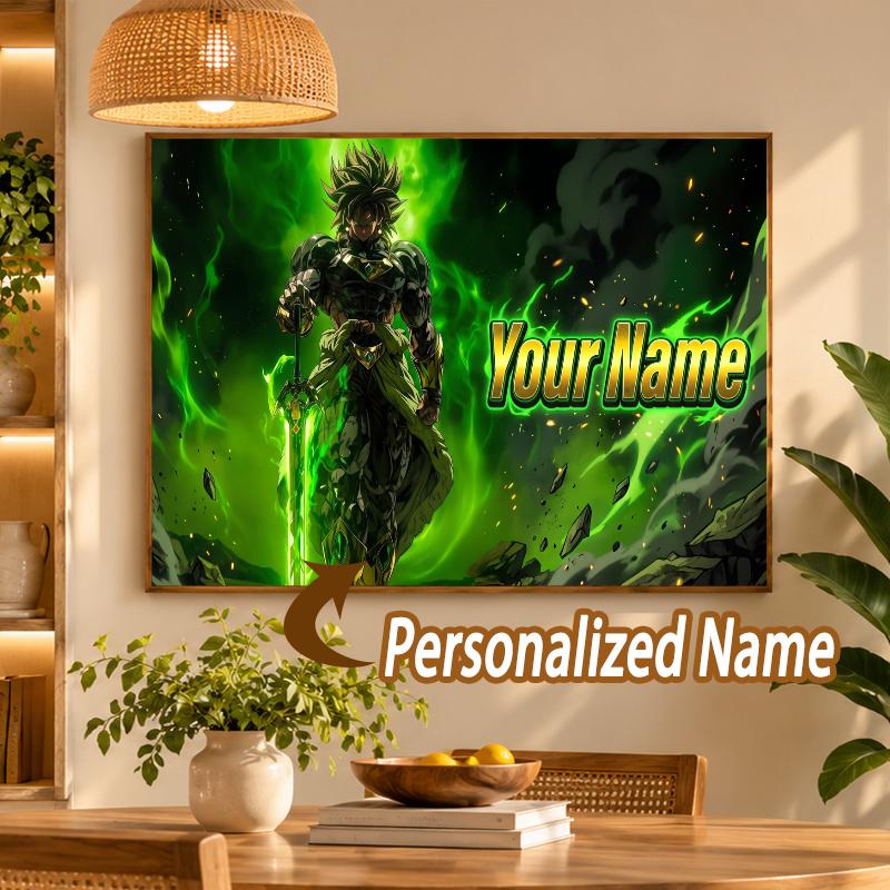 Broly Custom Name Diamond Painting Personalized 5D Full Drill DIY Diamond Art Home Decor