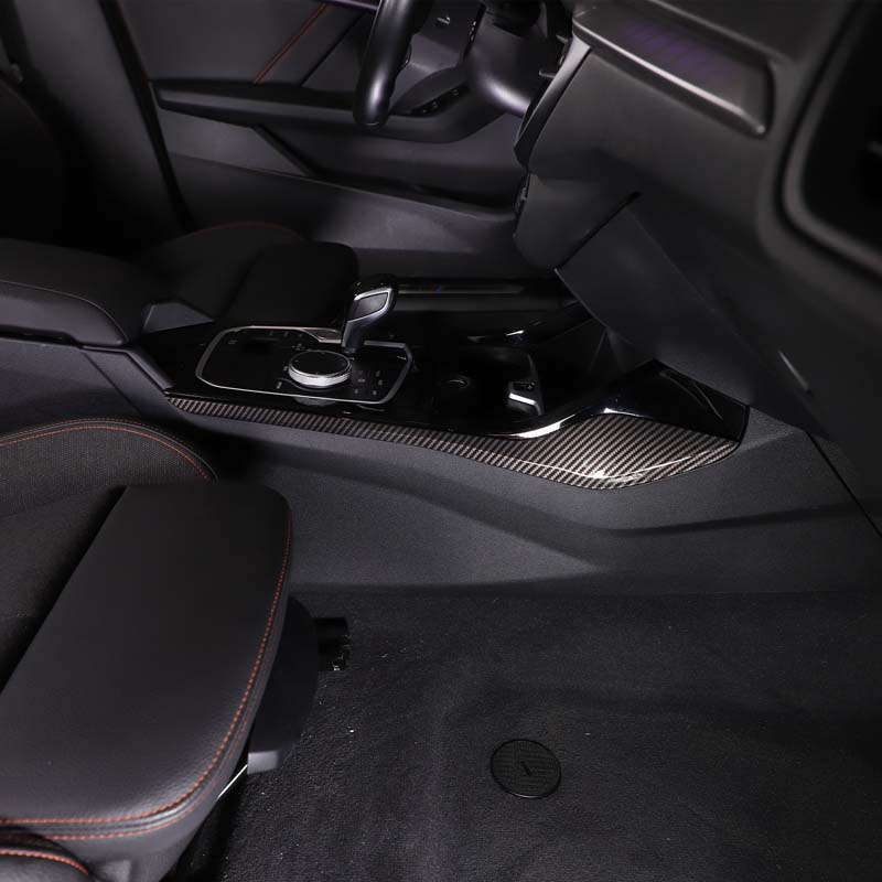 For BMW 1 Series 2 Series F40 F44 2020-2025 ABS Carbon Fiber Center Gear Shift Side Trim Decoration Sticker Car Accessories