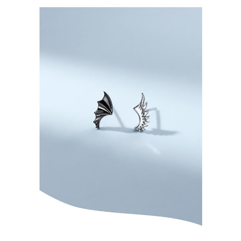 Angel And Devil Wing Stud Earrings Fashion Personalized Minimalist Ear Jewelry For Unisex