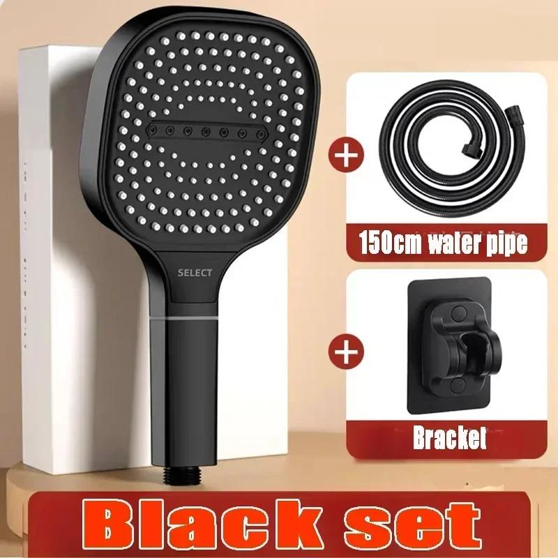 3-Modes High Pressure Shower Head Water Saving Shower Heads Adjustable Water Massage Sprayer Home Bathroom Accessories