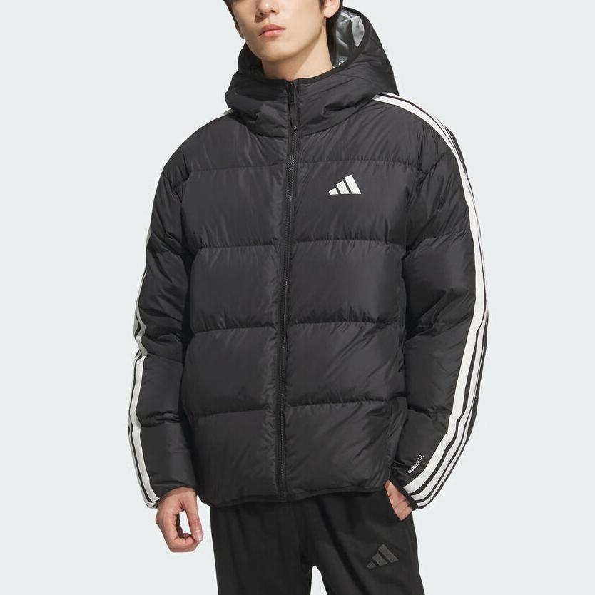 adidas 3S RVSB D Jacket Water-Resistant Windproof Reversible Outdoor Sports Casual Warm Hooded Down Jacket Men Jackets KC2490