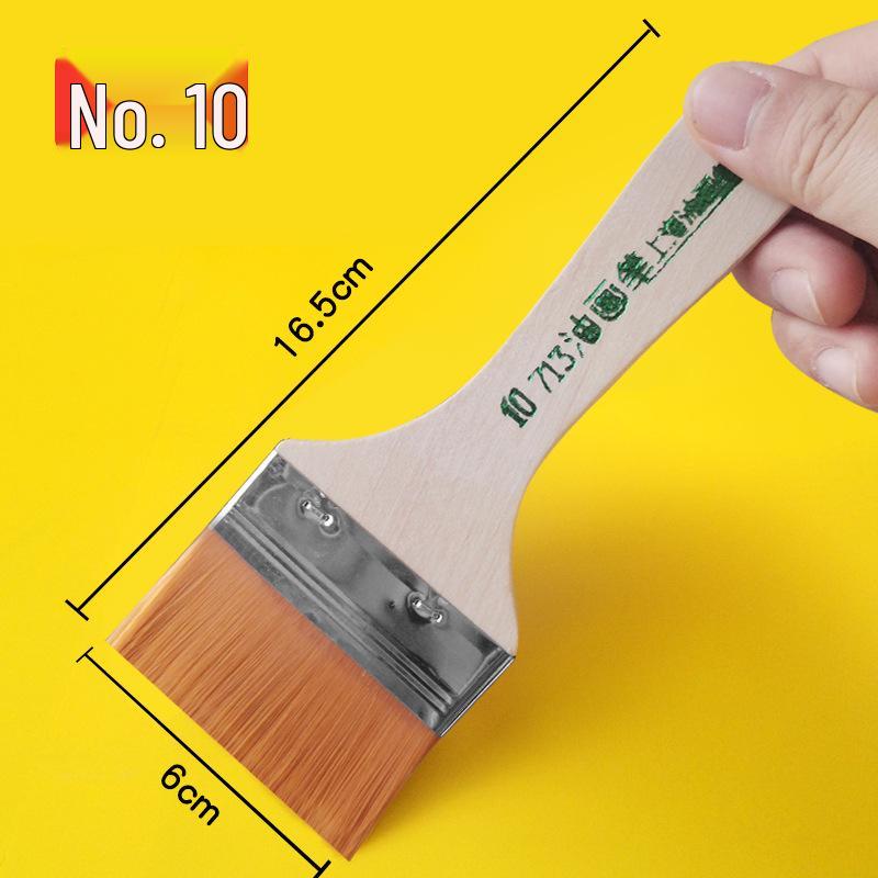 Nylon Bristle Short Handle Brush for Oil & Acrylic Painting - 12 Models for Hand-Painted Walls and Large Areas