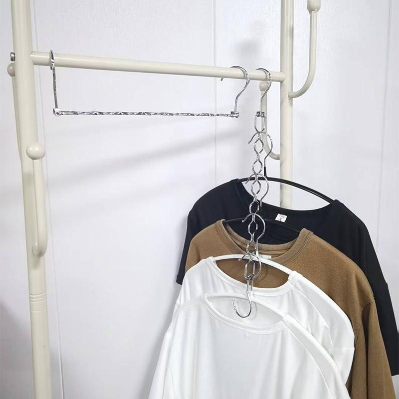 Pacote com 2 Cabides Economizadores de Espaço Para Roupas, Cabide Mágico Dobrável Economizador de Espaço Para Roupas Organizador de Cabide de Metal Com Gancho Giratório de 360°