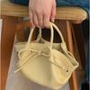 Korean Niche Portable Vegetable Basket Bag Women'S Spring Fashion Bucket Bag Bow Messenger Bag