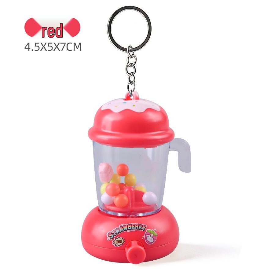 Cartoon Juicer Keychain: Mini Juice Maker Bag Charm & Children's Stress Relief Toy