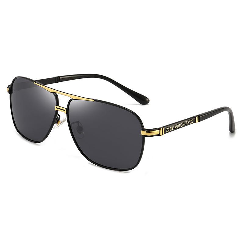 Polarized Sunglasses Men'S Square Double Beam Sunshade Driver Driving Fishing Discoloration Day And Night Han Chao