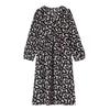 Women's 2024 V-Neck Floral Retro French Tea Break Dress - Autumn/Winter Collection