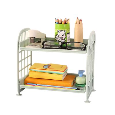 Portaoggetti per cosmetici a doppio strato, organizer per cucina e bagno, piatto in plastica