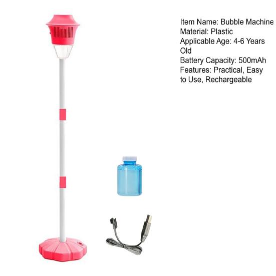 Kids Bubble Machine with LED Lights Easy To Use Rechargeable Outdoor Automatic Bubbles Blower Maker Machine