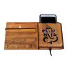 Mehrzweck-Schlüsselhalter aus Holz mit Ganesha-Motiv, mit mobilem Ständer und Wandregal, 6 Schlüsselhaken, 1 Stück, Holz
