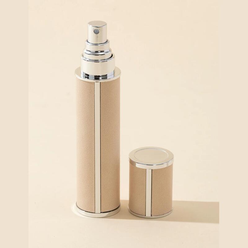 10ml Lambskin Leather Perfume Atomizer with Glass Vial, Refillable Luxury Travel Spray Bottle Leak-Proof Design