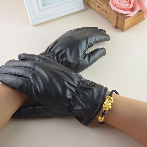 PU Luxus Damen Herren Touch Control Neueste Mode Leder Winter Super Warm Handschuhe