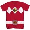 Power Rangers Red Ranger Costume Adult Red T Shirt