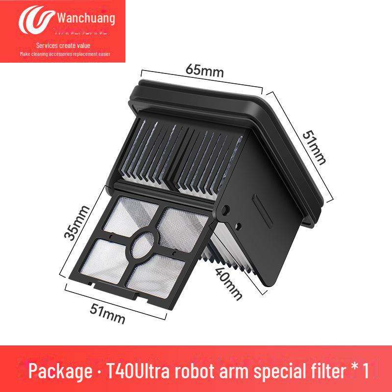 "Compatible Roller Brush Filter for Dreame H20ProMix/T40Ultra Robot Arm Floor Scrubber"